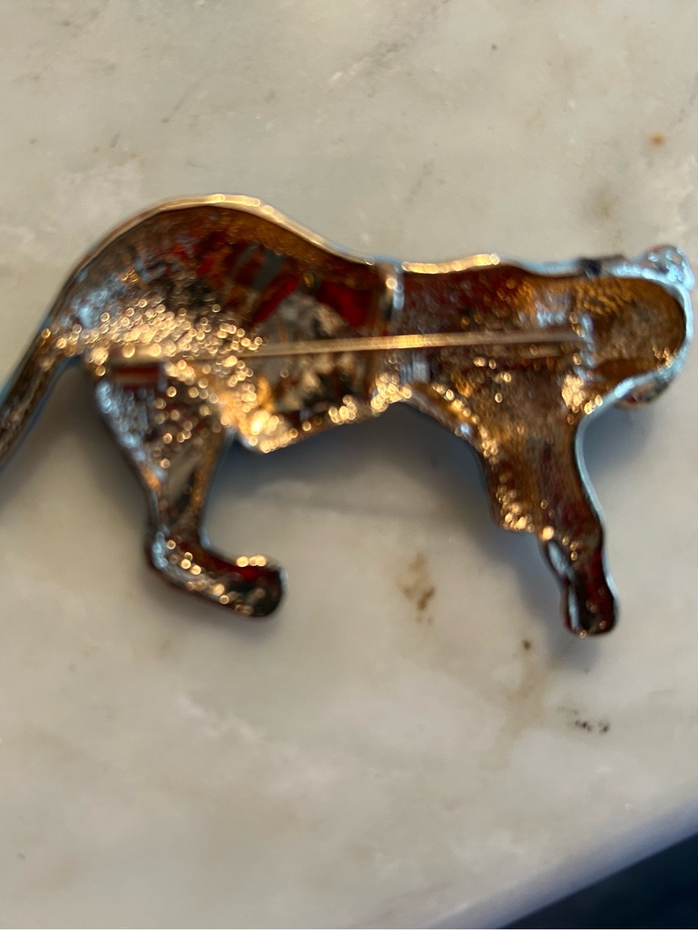 Private Label Blue and Black Leopard Enamel Brooch. Fl1 - Picture 3 of 3